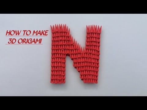 How to make 3d origami alphabet Letter N | DIY letter, paper alphabet