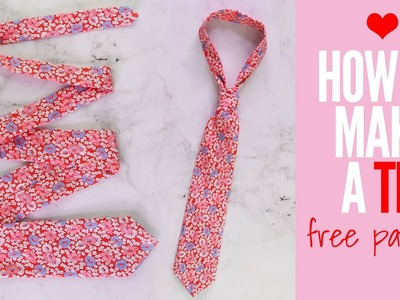 How to Make a Tie - DIY Necktie with Free Sewing Pattern Printable Template