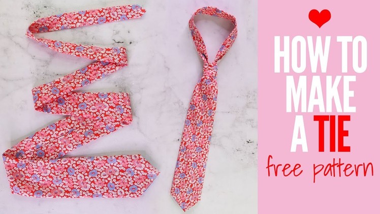 How to Make a Tie - DIY Necktie with Free Sewing Pattern Printable Template