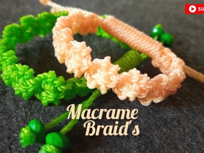 How to make easy macrame braid || bracelets idea || TUTORIAL