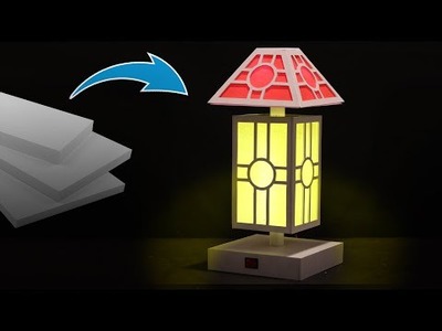 How To Make Gorgeous Table lamp From PVC! DIY Night Table lamp
