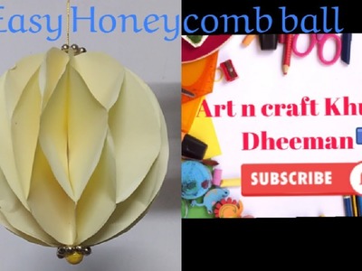 How to make Honeycomb ball Easy Paper craft Home decor ideas