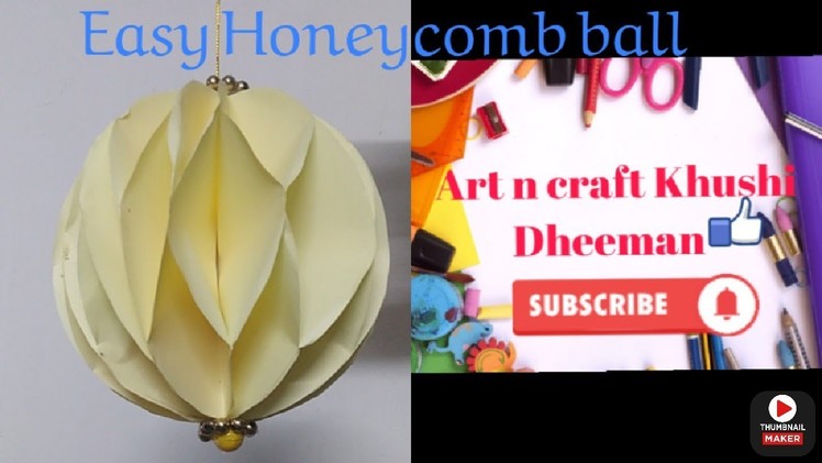 How to make Honeycomb ball Easy Paper craft Home decor ideas