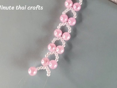 How to make macrame bracelets with pearl