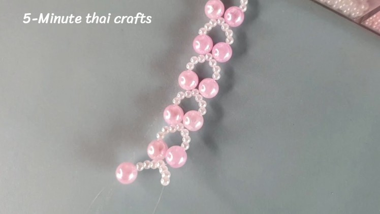 How to make macrame bracelets with pearl