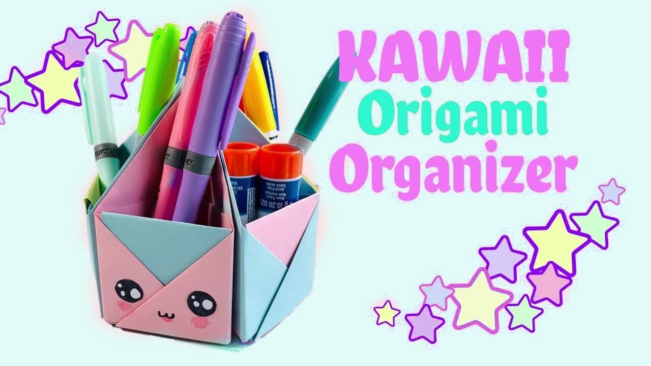 How To Make Origami Desk Organizer Easy How To Make A Paper Desk