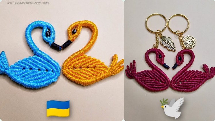 Make peace ☮️ in the world || DIY handmade Macrame bird Swan
