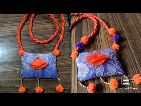 New Trendy Fabric Necklac Designs. Cloth Jewellery 2022 Fashion for_