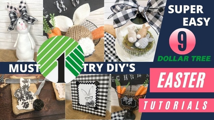 NINE Easy Easter Farmhouse Dollar Tree DIYs You've Gotta Try!!! (amazing ideas you can make)