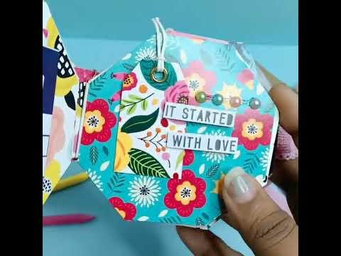 Octagon mini album flip through #shorts #short #shortvideo #minialbum #scrapbooking