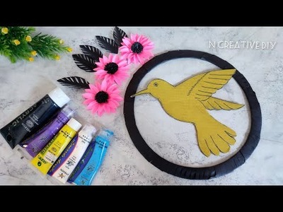 Unique bird wall hanging craft | Paper craft for home decoration |Paper flower wall decor Room decor
