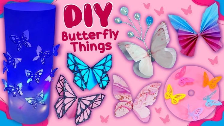 12 DIY - Beautiful Butterfly Things - Cute Crafts to do When You're Bored - Viral TikTok Easy CRAFTS