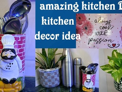 Amazing kitchen DIY.kitchen decor craft.easy kitchen art and craft.best out of waste