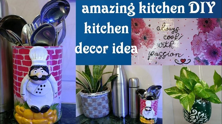 Amazing kitchen DIY.kitchen decor craft.easy kitchen art and craft.best out of waste
