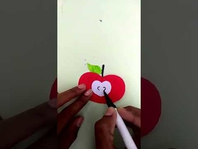 APPLE craft make in PAPERS #shorts #craft #Hemicreation