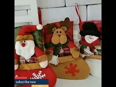 Christmas Stocking Sack Xmas Gift Candy Bag with Snowman #shorts #shorts video #youtube shorts