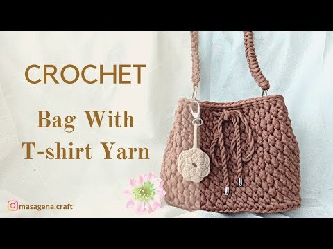 CROCHET BAG Part. 3 (How to Crochet Bag with T-shirt Yarn)