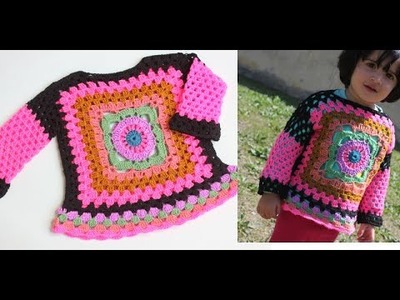 Crochet Pattern Little Lace Tank Top.Multicolour Kids Sweater Stunning Pattern Spring Summer