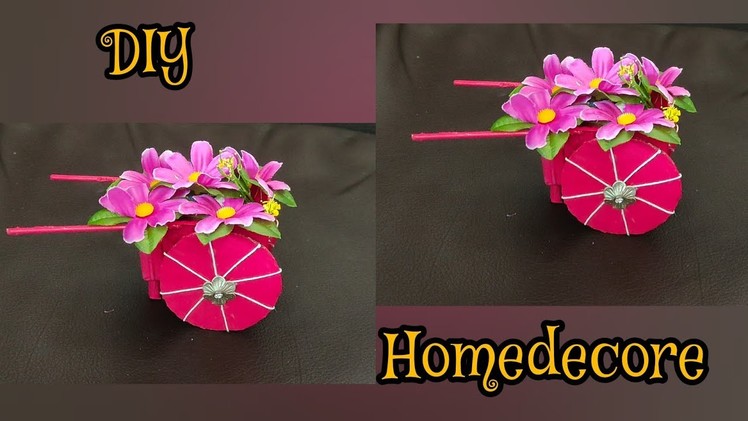DIY Flower cycle. Biscuit cover craft. Waste material craft