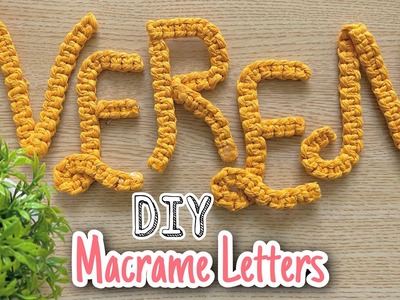 DIY Macrame Letters | tutorial membuat makrame huruf | tutorial macrame name