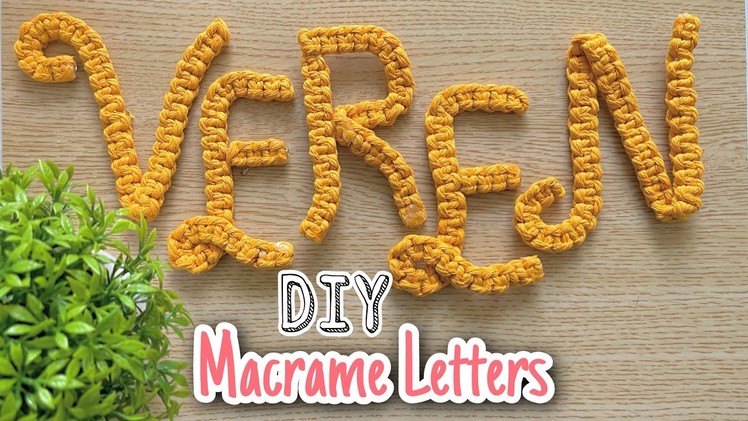 DIY Macrame Letters | tutorial membuat makrame huruf | tutorial macrame name