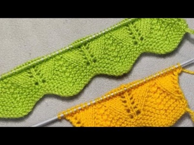 Easy border design #01 for ladies.girls sweater.pattern #04.SA knitting