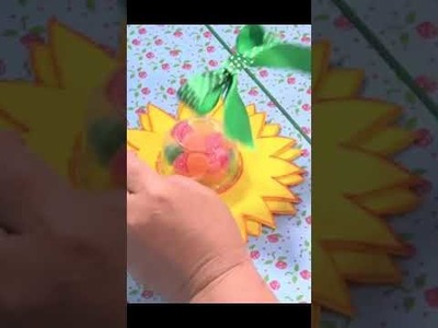 EASY CRAFT IDEAS | Sun Flower Craft Idea. DIY Craft. Barbie hacks. mini gift idea #shorts