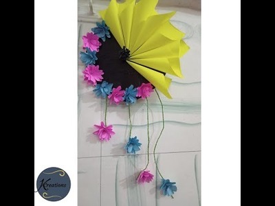Easy paper craft for home decoration | Wall hanging with paper flower | Wallmate