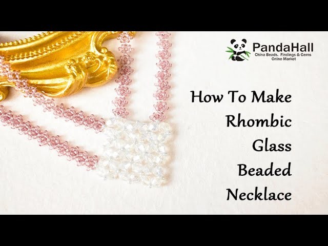 Easy to make beaded necklace with only seed beads and bicone beads for beginners