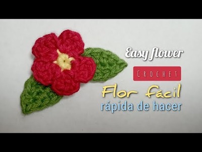 Flor a crochet fácil y rápida | Quick and easy crochet flower, ideal for decorating