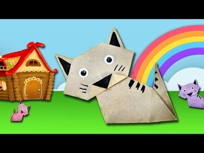 ???? GATO origami fácil y rápido ???? GATO de papel | Ideas fáciles y rápidas ♻DIY EASY MAGIC CRAFT
