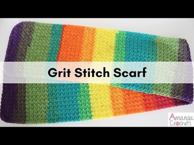 Grit Stitch Scarf | Crochet Scarf | Easy Crochet Tutorial