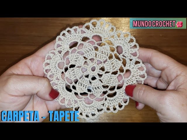 Hermosa carpeta o tapete ???? MUNDO CROCHET???? #diy #tutorial #crochet #stitching #easycrochet #stitch