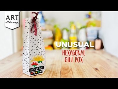 Hexagon gift box tutorial || DIY origami hexagon gift box idea ||  Art and Craft @VENTUNO ART