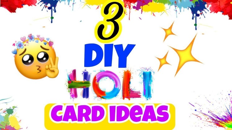 Holi card making | holi craft ideas | diy art and craft | Holi special DIY |paper craft