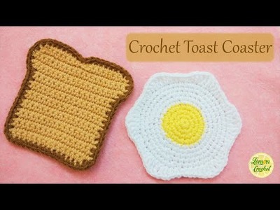 How to Crochet a Toast Coaster | Crochet Tutorial for beginners | Lemon Crochet????