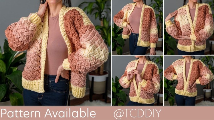 How to Crochet: Basket Weave Cardigan | Pattern & Tutorial DIY
