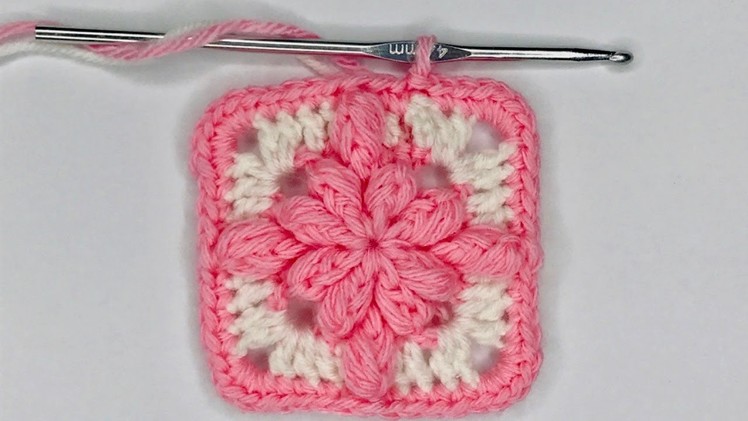 HOW TO CROCHET | Bobble Drops Flower Granny Square| Create by K