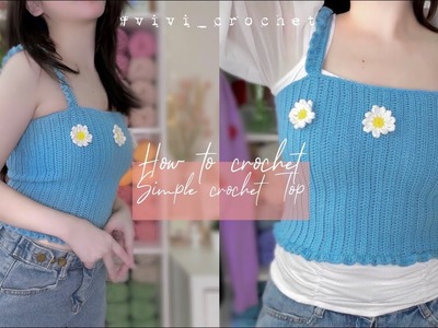 ???? How To Crochet Simple Top | Crochet Top DIY ????