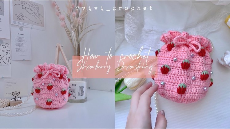 ???? How To Crochet Small Strawberry Pouch ????