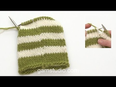 How to knit stripes in the round with no jog
