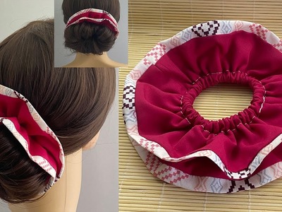 How to Make a Scrunchie | DIY Scrunchie Tutorial | How to make Hair Rubber band | hair bun holder