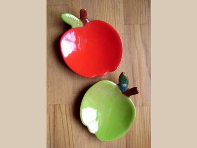 How To Make Apple Shape Plate At Home || Crafty Wings