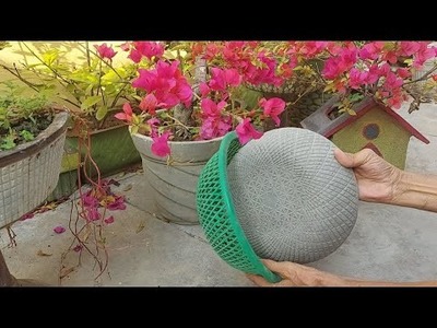 How To Make Cement Pots | Simple & Easy DIY Flower Pot Designs