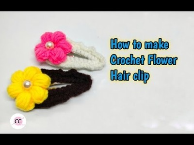 How to make Crochet Flower Hair Clip
