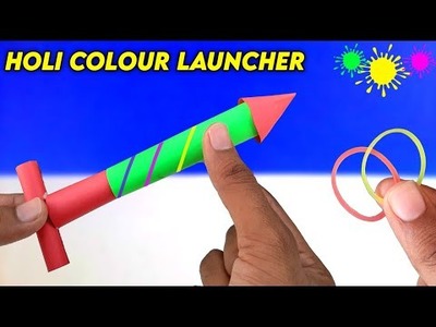 How to make Holi colour launcher | Gulaal Launcher | New holi gadget