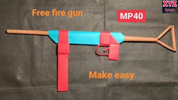 How to make mp40 gun with paper ll free fire paper gun ll  How to make paper big gun ll easy gun