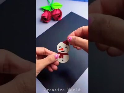 How to Make Paper Snowman | Diy Paper Snowman #shorts