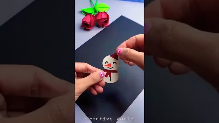 How to Make Paper Snowman | Diy Paper Snowman #shorts