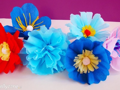 Jak zrobić kwiaty z bibuły do palmy? Proste i szybkie kwiaty z bibuły. Flower from tissue paper DIY
